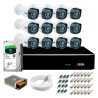 Kit Giga Security 12 Câmeras HD 720p GS0018 + DVR com HD 1TB Seagate + Acessórios