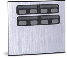 Unidade Externa de Porteiro Eletrônico Duplo 8 Botões Compor - MOD 8C 90.02.01.849
