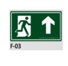 PLACA DE IDENTIFICAÇÃO - SAÍDA ACIMA F-03 12X23CM