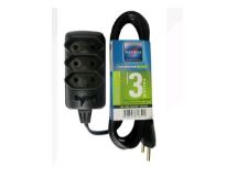 EXTENSÃO SORT PL 2X0,75MM² 3M - COR PRETA