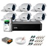 Kit 6 Câmeras GS0022 HD 720p Giga Security + DVR com HD 1TB Seagate + Acessórios