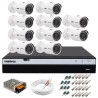 Kit 10 Câmeras de Segurança 4MP 2k Intelbras VHD 3430 B + DVR Intelbras 4K + Acessórios