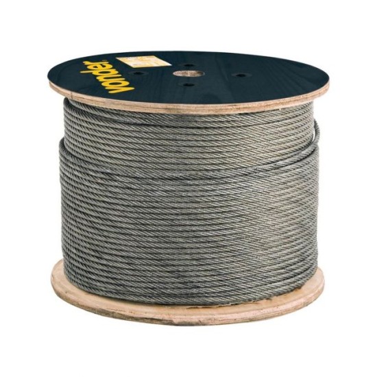 Cabo de Aço Galvanizado Para Cerca Elétrica 1.6mm Vonder - Bobina 100 Metros 30291