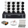 Kit 16 Câmeras de Segurança Full HD 1080p VHD 1220 B G6 + DVR Intelbras MHDX 1116 de 16 Canais 1080p Lite + Acessórios