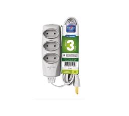 EXTENSÃO NO SHOCK PL 2X0,75MM²X 3M CINZA