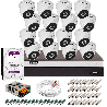 Kit 16 Câmeras VHD 3220 D G5 + DVRIntelbras + HD 1TB para Armazenamento + App Grátis de Monitoramento, Câmeras Full HD 1080p 20m Infravermelho de Visão Noturna Intelbras + Fonte, Cabos e Acessórios