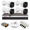 Kit 4 Câmeras de Segurança VHD 1220 B Full Color de Alta Definição Full HD 1080p + DVR Intelbras Full HD MHDX 3104 de 04 Canais + Acessórios