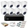 Kit Giga Security 8 Câmeras HD 720p GS0019 + DVR Lite + Acessórios