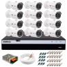 Kit 12 Câmeras de Segurança 4MP 2k Intelbras VHD 3430 B + DVR Intelbras 4K + Acessórios