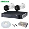 Kit Intelbras Com 2 Câmeras VHL 1120 Bullet e DVR Híbrido MHDX 1104
