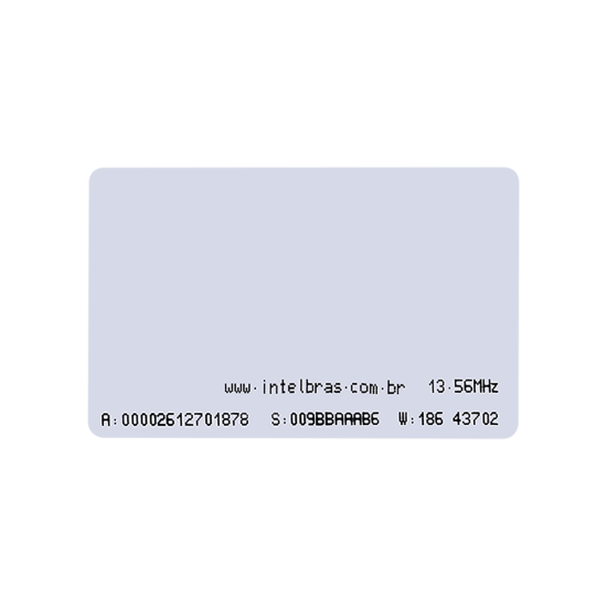 CONTROLES DE ACESSO CORPORATIVO INTELBRAS CARTÃO DE PROXIMIDADE RFID 13,56 MHz TH 2000 MF