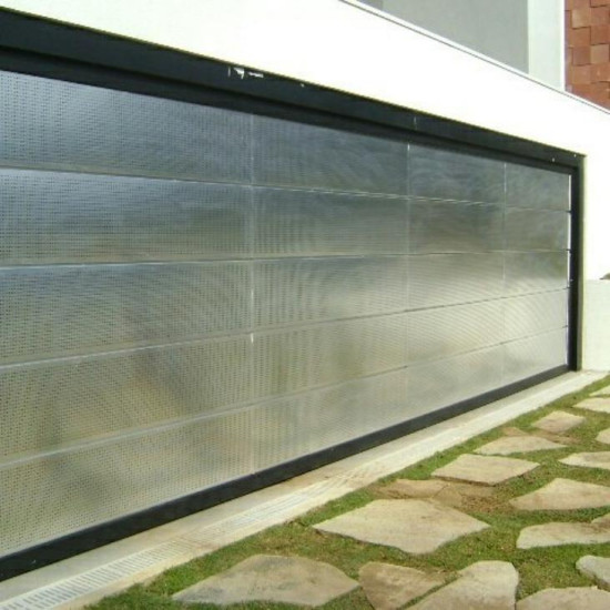 Portão Opção moderna: chapa de alumínio micro perfurada