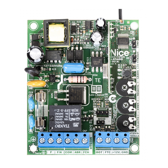 CENTRAL ELETRÔNICA NICE S-BOARD 1001A