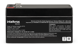 Bateria chumbo-�cido 12 V XB 1212 INTELBRAS   - R.P