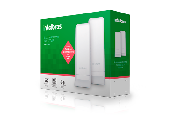 RÁDIOS OUTDOOR INTELBRAS KIT CONEXÃO SEM FIO PARA CFTV IP-WOM 5A MIMO