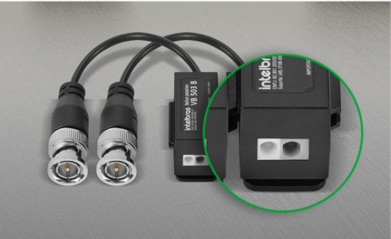 ACESSÓRIOS INTELBRAS BALUN PASSIVOS COM TRANSMISSÃO DE VÍDEO VB 502 B