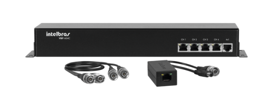 ACESSÓRIOS INTELBRAS BALUN COM ALIMENTÇÃO DE 4 CANAIS VBP A04C