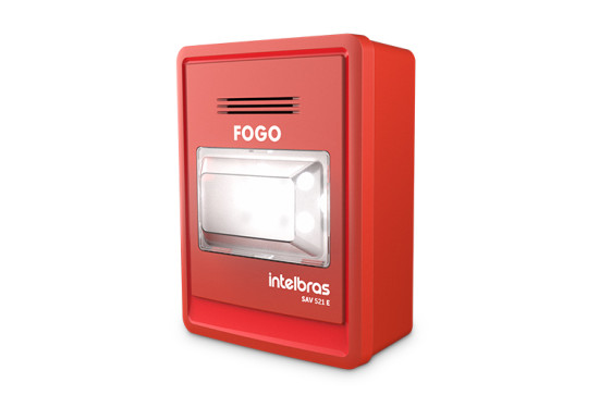 SINALIZADOR AUDIOVISUAL INTELBRAS ENDEREÇÁVEL SAV 521E