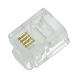 PINO JACK RJ-11 CONECTOR  6X4 - 100 PC