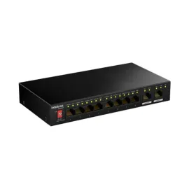 SWITCH 10 PORTAS 10/100 COM 8 PORTAS POE + 2 UPLINK S1110F-P