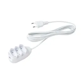 EXTENS�O EL�TRICA  3 TOMADAS 2 PINOS 10A 3M BRANCA - EXT 2003