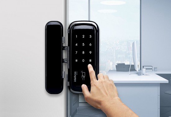 FECHADURA INTELBRAS DIGITAL PARA PORTAS DE VIDRO FR 400